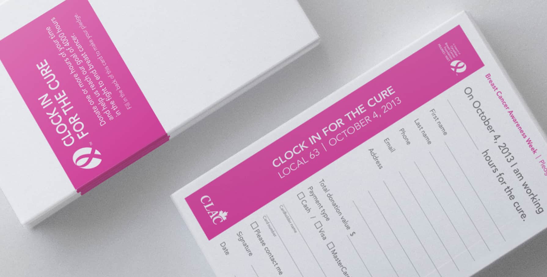 Clock in for the cure — pledge form