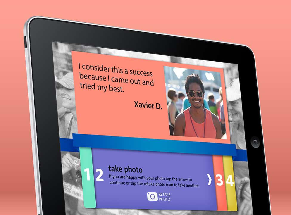 SeaWheeze mantra wall — custom iPad app