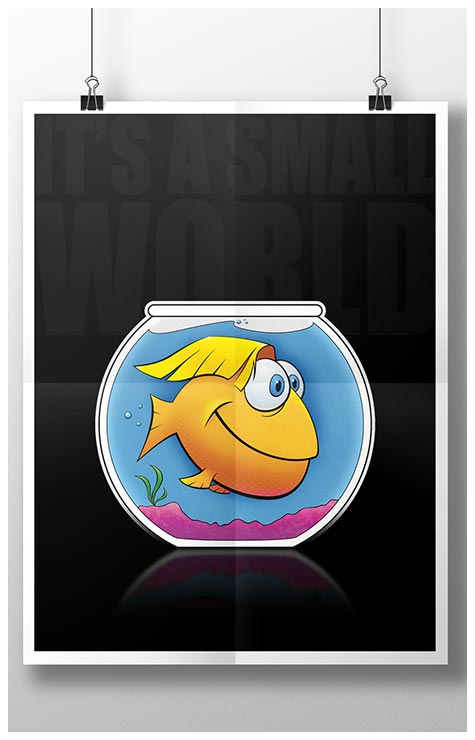 It's a Small World Illustration Poster