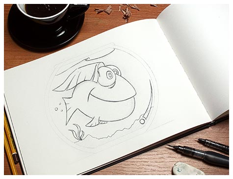 It's a Small World Illustration Sketch